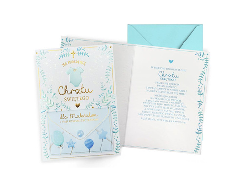 Pamiątka Chrztu Świętego - 16.6 x 11.7 - 1 szt.