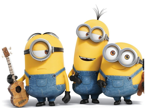 Dekoracyjny opłatek tortowy Minionki - A4