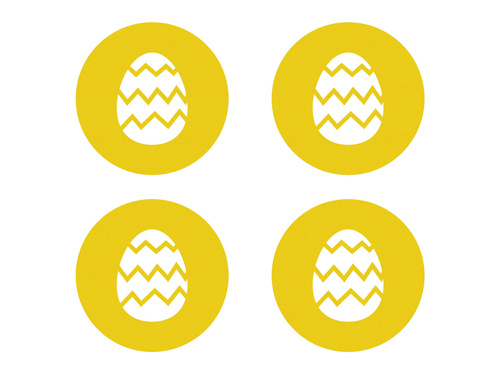 Podstawka pod kubek - Jajko Wielkanocne - 10 cm - 4 szt.