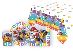 Zestaw obrus + kubeczki + serwetki + talerzyki papierowe Psi Patrol - 33 szt.