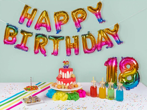 Świeczka na osiemnastkę kolorowa - 18 - osiemnaście