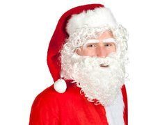 Peruka Mikołaja z brodą i brwiami - 1 kpl.