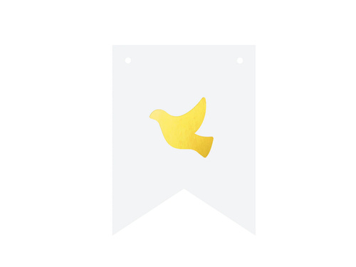 Flaga komunijna Gołąb na Komunię Świętą - 16 x 12 cm - 1 szt.