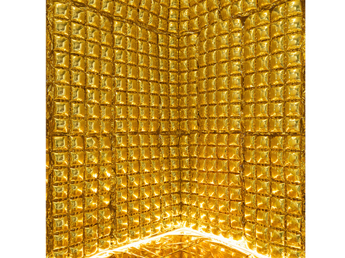 Balon foliowy kurtyna złota - 55 x 110 cm - 1 szt.
