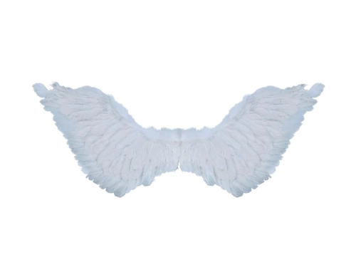 Skrzydła anioła białe z piórami - 106 cm - 1 szt.
