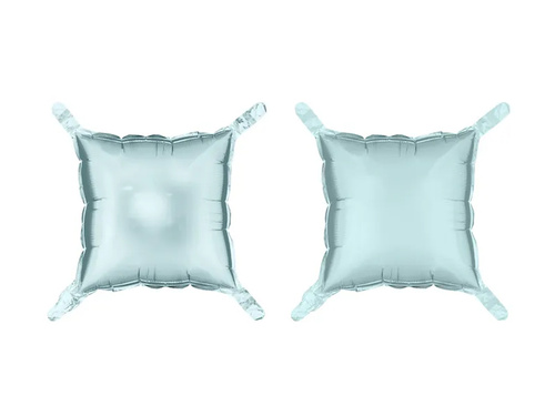 Balony foliowe Kwadraty jasnoniebieskie - 35 x 35 cm - 4 szt.