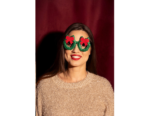 Okulary świąteczny Wieniec- 1 szt.