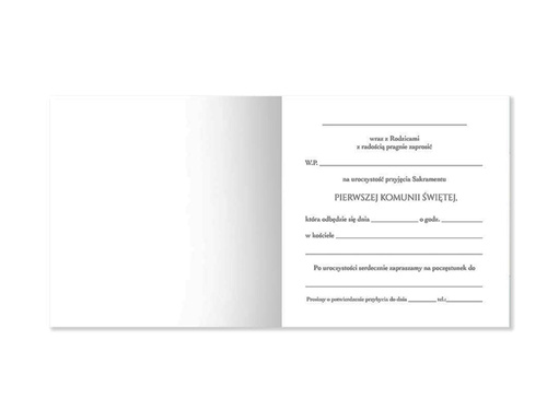 Zaproszenia na I Komunię Świętą - 5 szt.