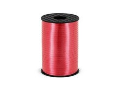 Wstążka ozdobna do balonów - pastelowa - czerwona - 225 m