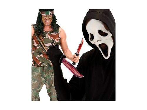 Zakrwawiony plastikowy nóż - 34 cm