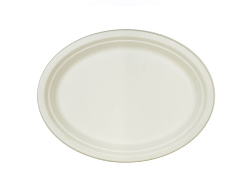 EKO Talerzyki białe owalne - 26 cm - 6 szt.