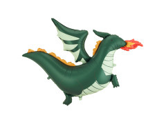 Balon foliowy Zielony Smok - 120x90 cm - 1 szt.