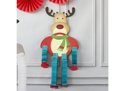 Dekoracja wisząca Renifer - 121 cm - 1 szt.