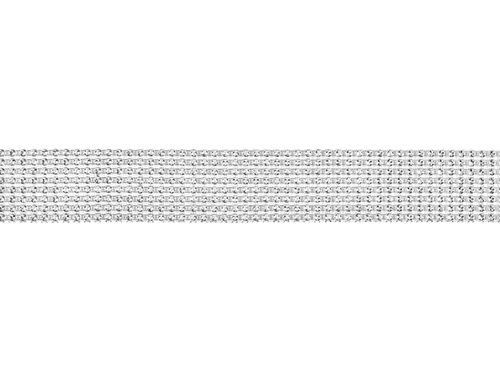 Taśma dekoracyjna z cyrkoniami srebrna - 9 m - 1 szt.