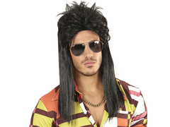 Peruka męska czarna Disco - 1 szt.