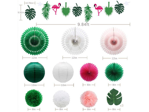 Zestaw dekoracji hawajskich - 14 szt.