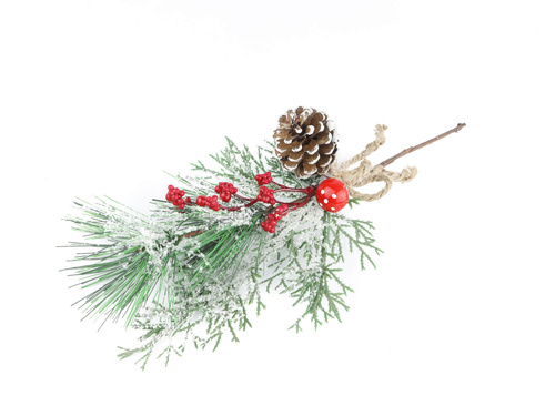 Dekoracja gałązka świąteczna - 36 cm - 1 szt.