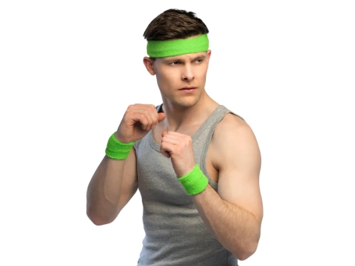 Opaski zielone neonowe Disco lata 80-te - 3 szt.