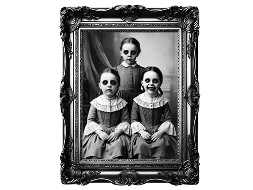 Obraz z duchami na halloween - 1 szt.