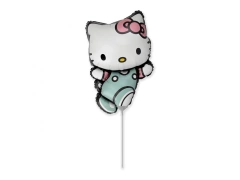 Balon foliowy do patyka Hello Kitty - 36 cm - 1 szt.