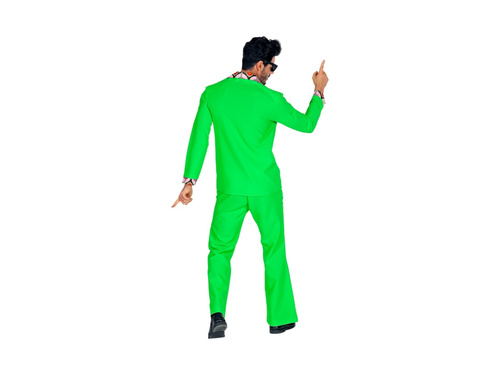 Strój disco garnitur lata 70-te - neonowa zieleń