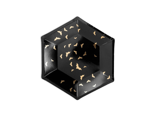 Talerzyki papierowe halloweenowe Trick or Treat - 20 cm - 6 szt.