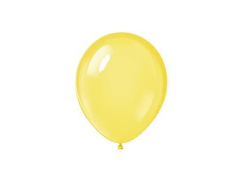Balony krystaliczne - średnie - żółty - 10 szt.