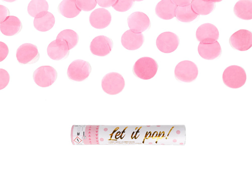 Tuba strzelająca, różowe kółeczka, 28 cm, 1 szt.