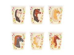 Kubeczki papierowe Koniki - 220 ml - 6 szt.