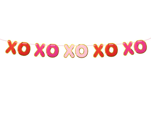 Girlanda papierowa XoXo - 2 m - 1 szt.