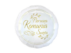 Balon foliowy Pierwsza Komunia Święta Biblia - 46 cm - 1 szt.