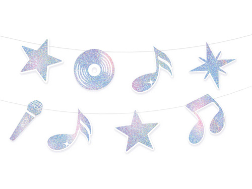 Girlanda Silver Disco - 1 szt.