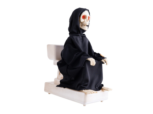 Dekoracja stojąca Szkielet na toalecie - 35 cm - 1 szt.