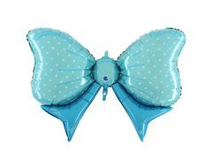 Balon foliowy Kokardka niebieska - 109 cm - 1 szt.