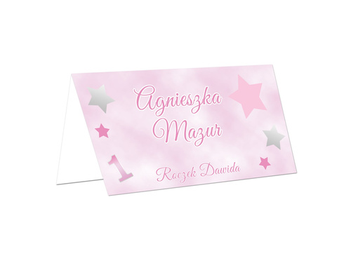 Winietki personalizowane składane na roczek - 15 szt.