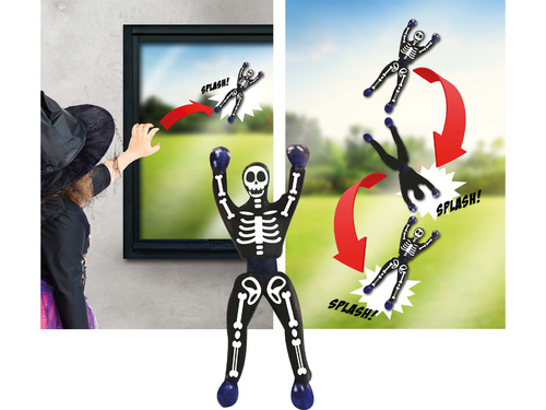 Zabawka lateksowa szkielet na Halloween - 1 szt.