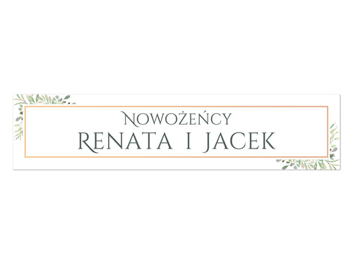Tablica rejestracyjna personalizowana - 52 x 12 cm - 2 szt.