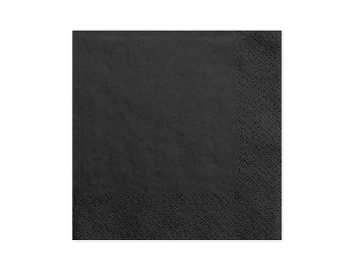 Serwetki papierowe czarne - 33 cm - 20 szt.