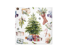 Serwetki bożonarodzeniowe Domowe święta - 33 cm - 20 szt.