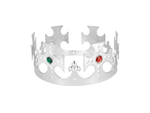 Korona Króla regulowana - srebrna - 1 szt.