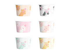 Kubeczki do lodów Kotki - 150 ml - 6 szt.