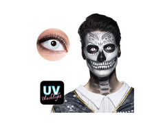 Soczewki kontaktowe białe UV Flash - 1-miesięczne