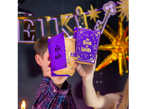 Pudełka na popcorn Księga Zaklęć - 9x12,5 cm - 3 szt.