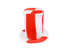 Czapka cylinder biało-czerwona - 1 szt.