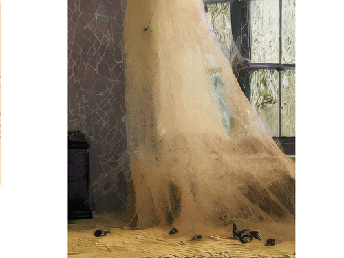 Pomarańczowa pajęczyna z pająkami na Halloween - 100 g - 1 op.