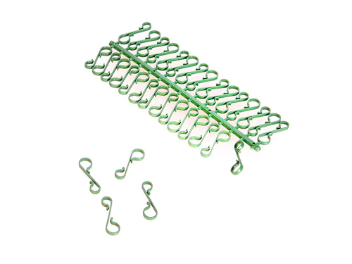 Haczyki plastikowe zielone do ozdób - 60 szt.