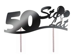 Topper papierowy na tort 50 sto lat - 1 szt.