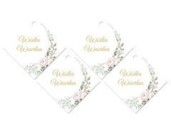 Zawieszki z wstążeczką na wódkę weselną - 12 szt.