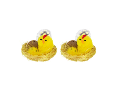 Kogucik i kurczaczek w gniazdku - 4,5 cm - 2 szt.