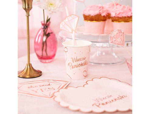 Kubeczki papierowe na Wieczór panieński - 220 ml - 6 szt.